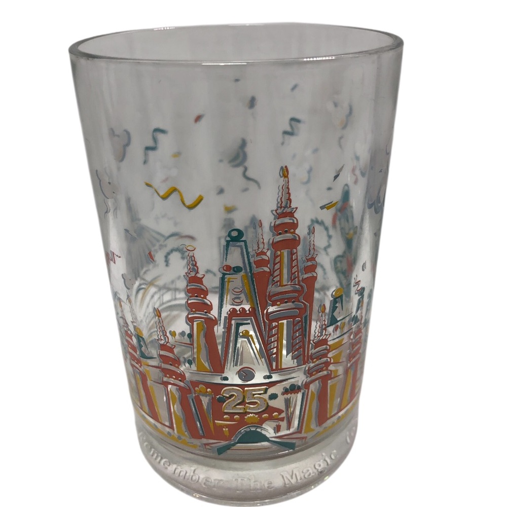 Walt Disney World 25th Anniversary "Remember the Magic" collectible glass 1996